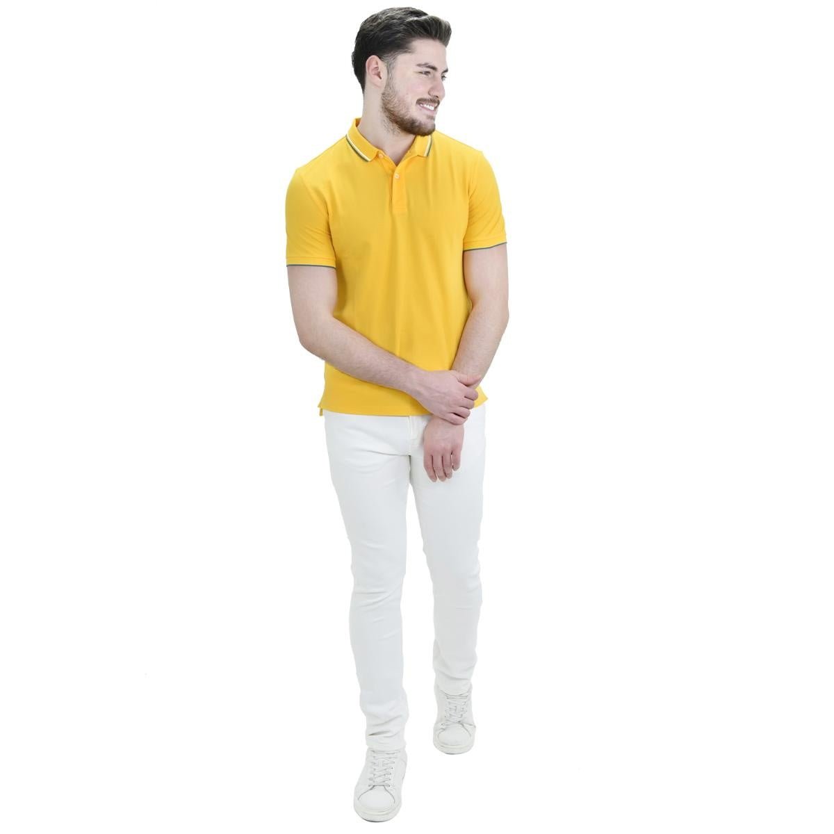 Men's Short Sleeve Slim Solid Polo - Giordano