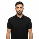 Men's Short Sleeve Slim Solid Polo - Black - Giordano