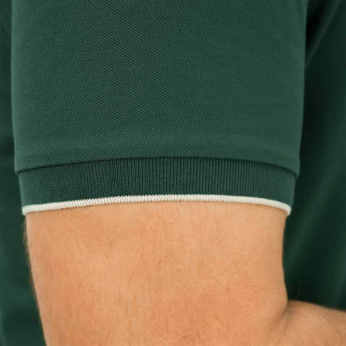 Men's Slim Fit Pique Polo - Green - Giordano