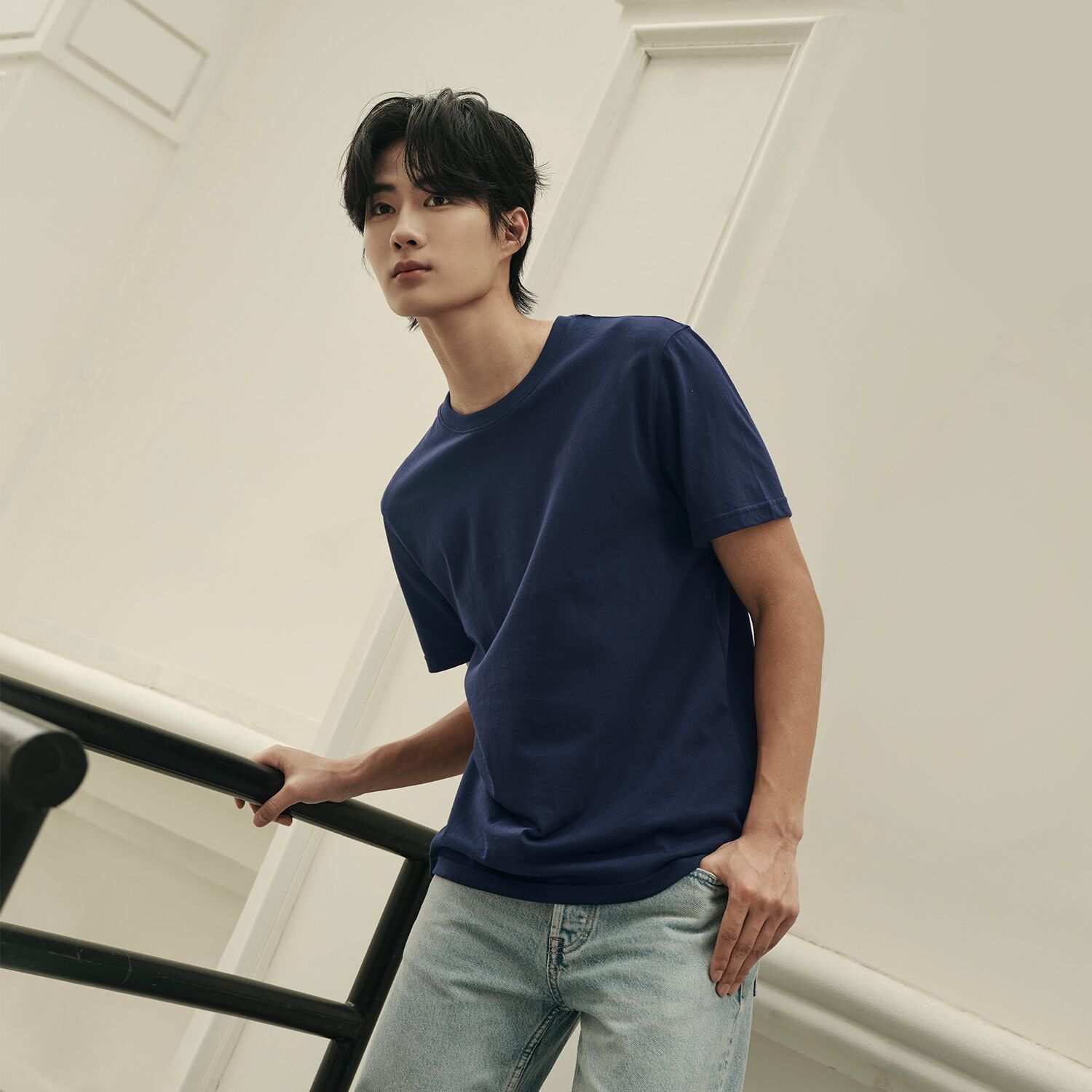 Men’s Slim Fit Tee –Lightweight & Everyday Comfort | Korea Collection - Giordano