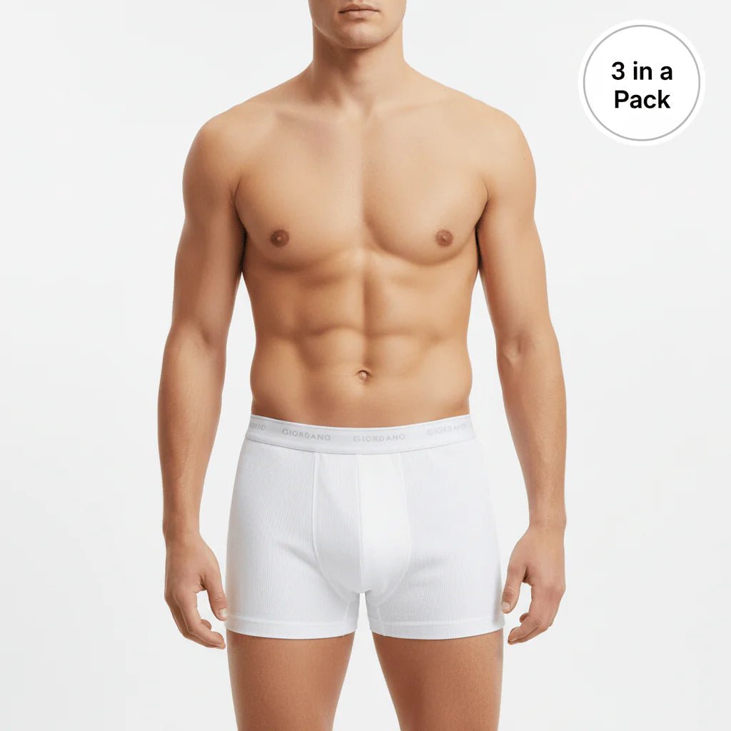 Men's Trunks - 3 Pack - White - Giordano