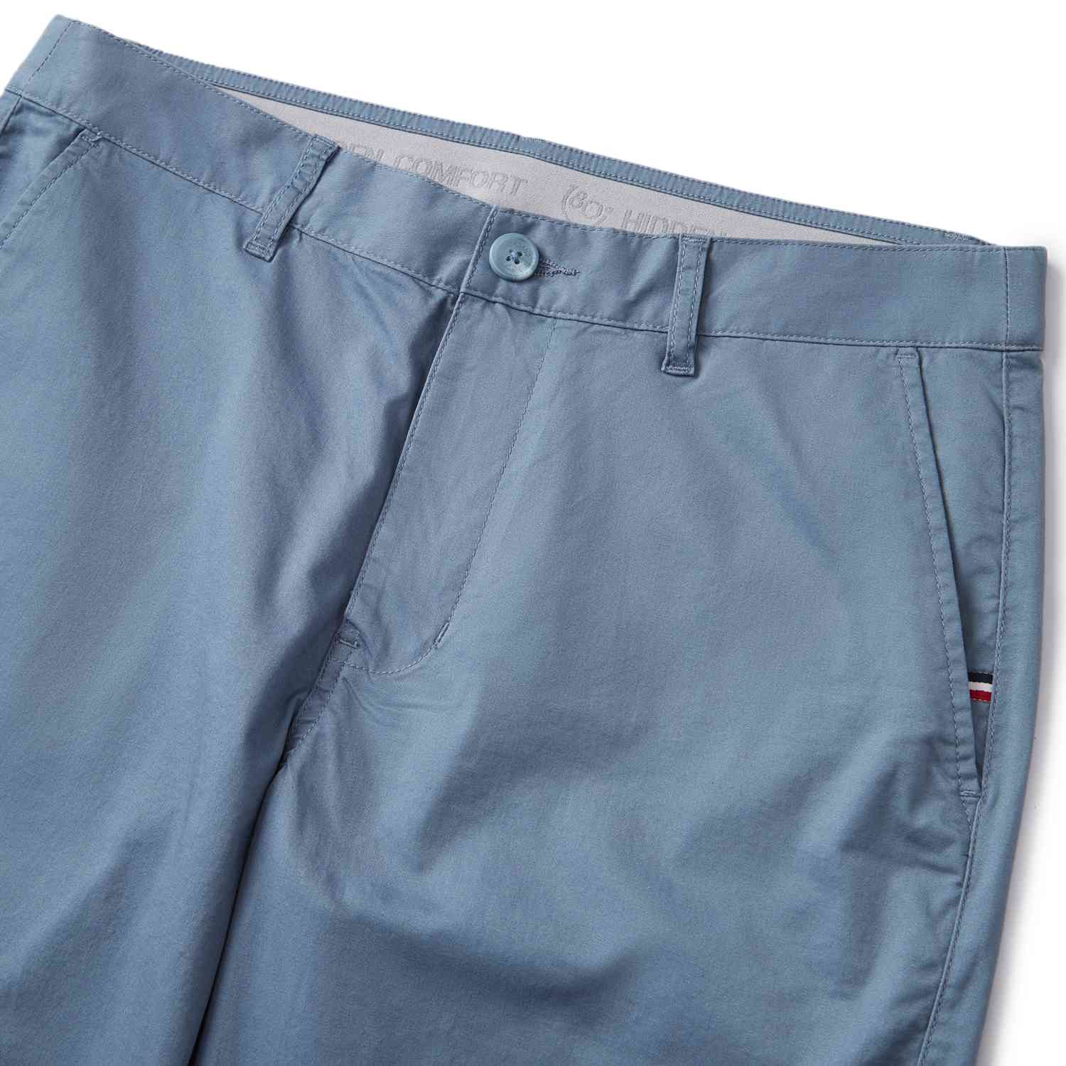 Men's Twill Low Rise Slim Tapered Bermuda - Blue - Giordano