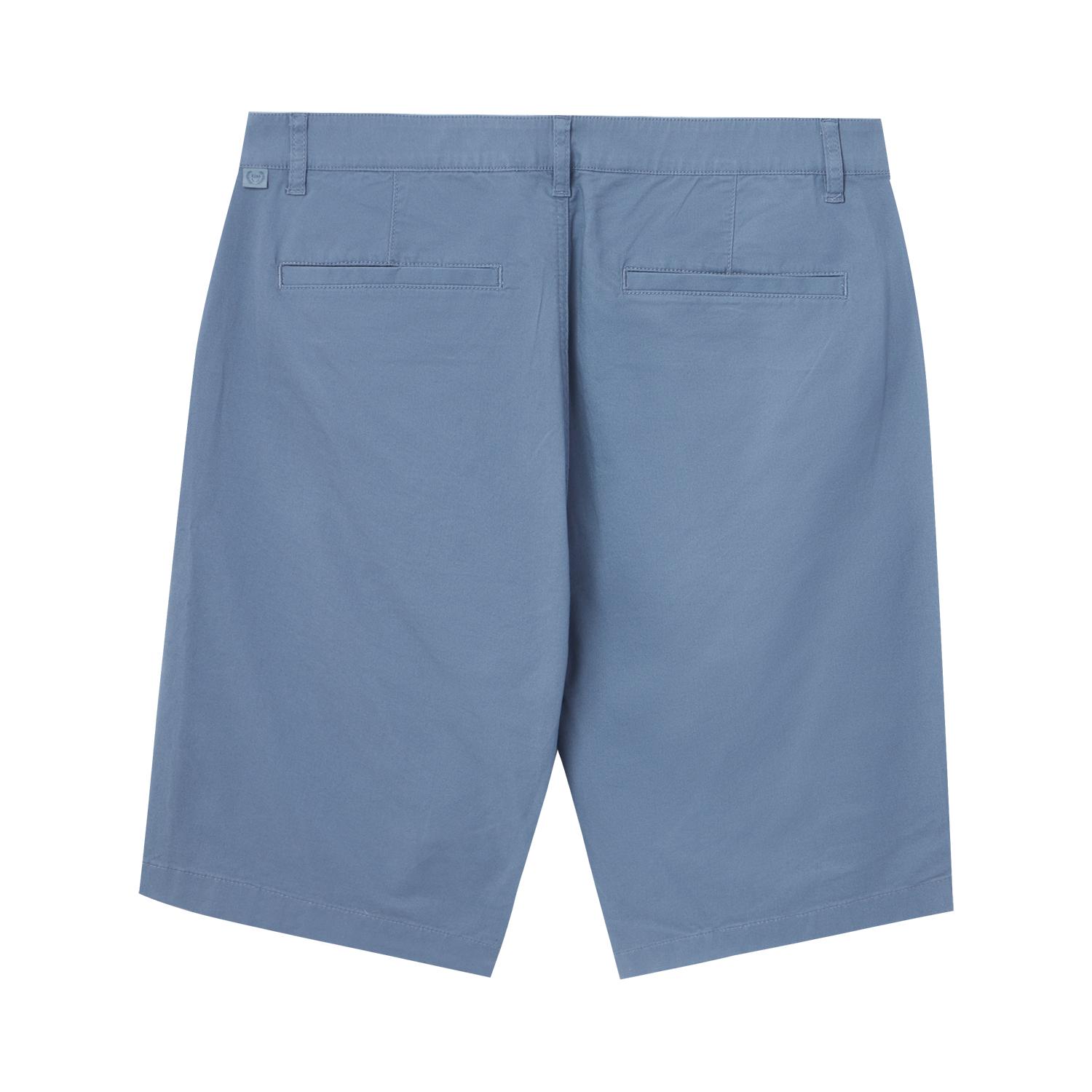 Men's Twill Low Rise Slim Tapered Bermuda - Blue - Giordano