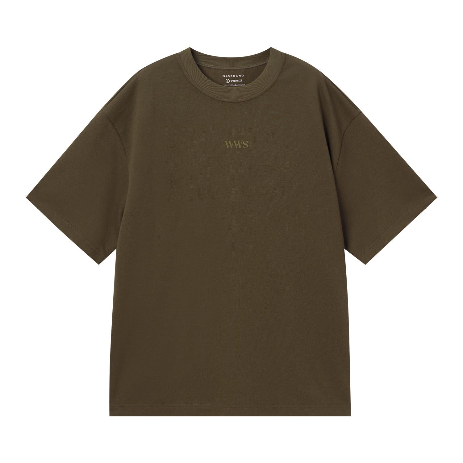 Men's Waffle Crew Neck Oversized Tee - Giordano