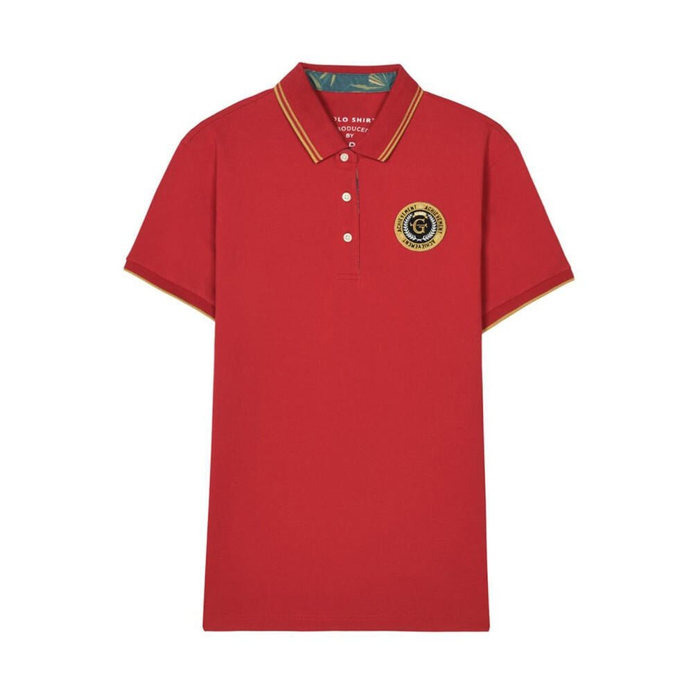 Women Pique Flat Knit Collar Short Sleeve Polo - Giordano