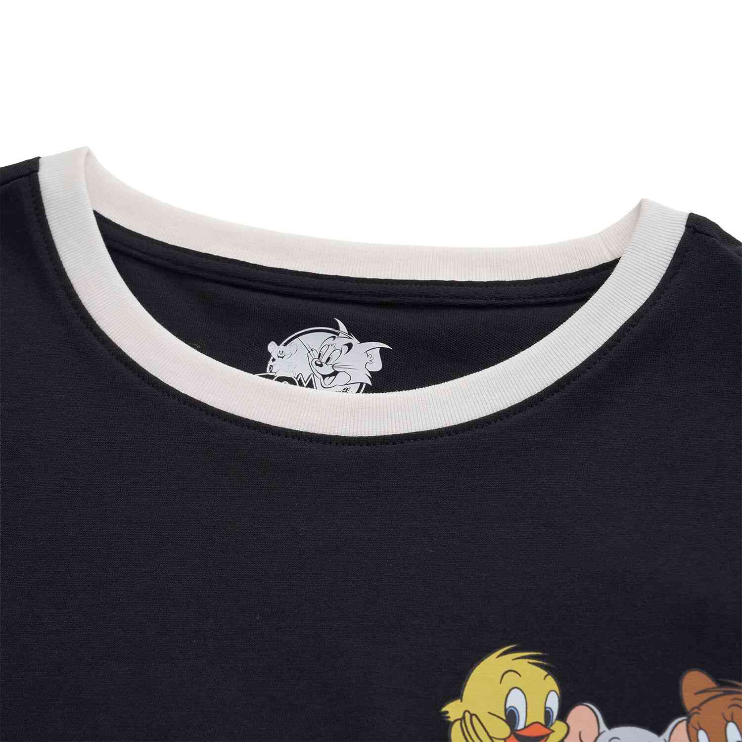 Women’s Crew Neck Print Tee - Tom & Jerry - Black - Giordano