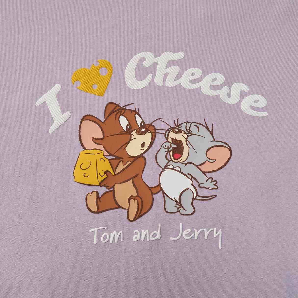 Women’s Crew Neck Print Tee - Tom & Jerry - Purple - Giordano