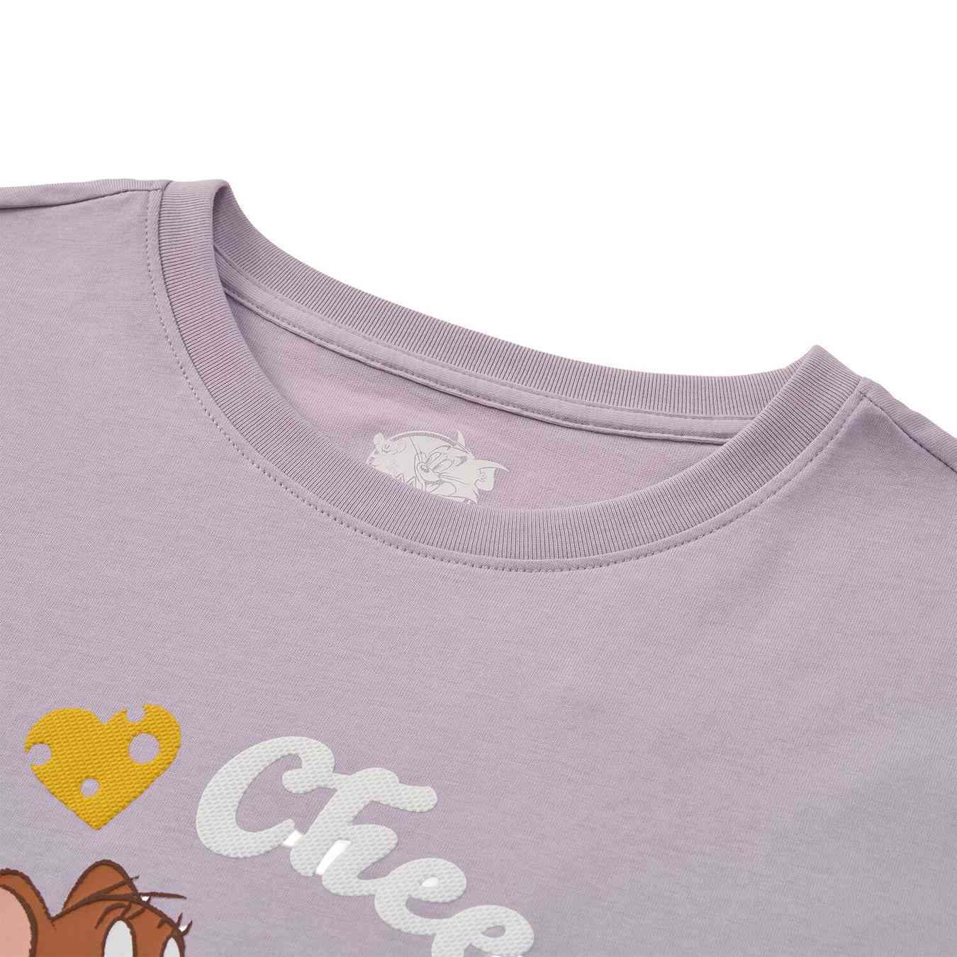 Women’s Crew Neck Print Tee - Tom & Jerry - Purple - Giordano