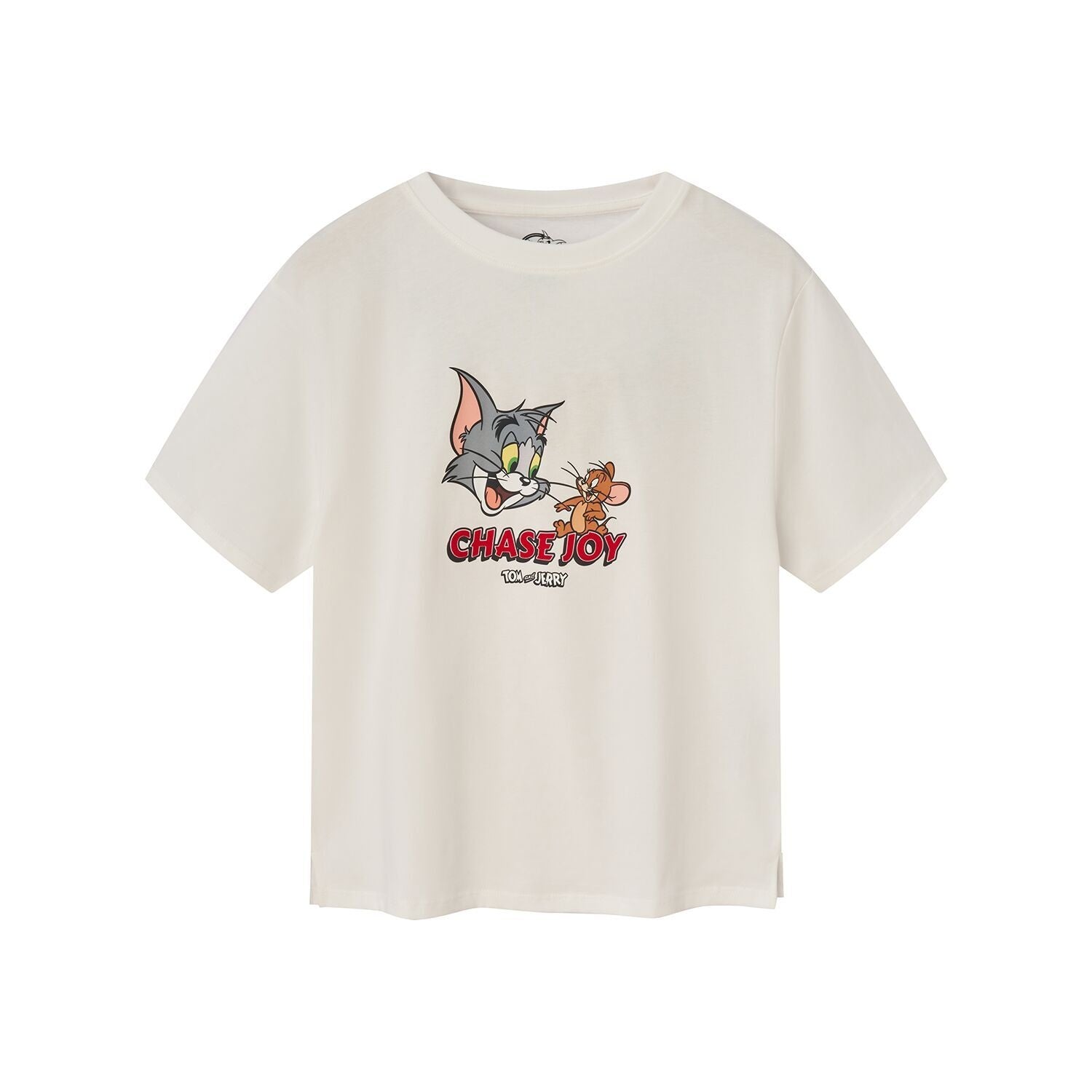 Women’s Crew Neck Print Tee - Tom & Jerry - White - Giordano