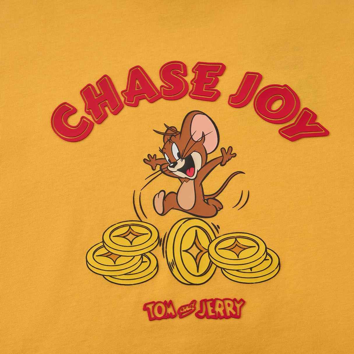 Women’s Crew Neck Print Tee - Tom & Jerry - Yellow - Giordano