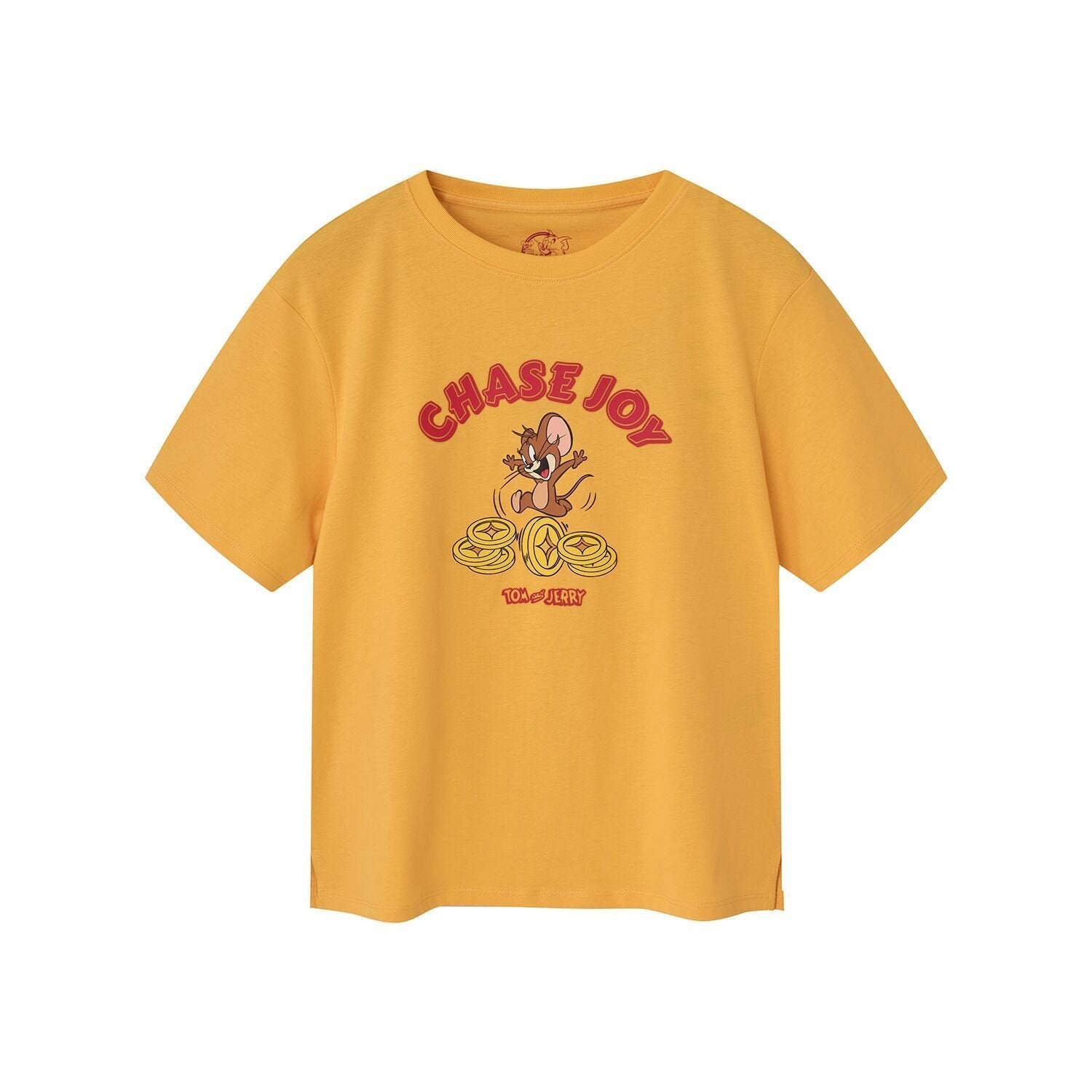 Women’s Crew Neck Print Tee - Tom & Jerry - Yellow - Giordano
