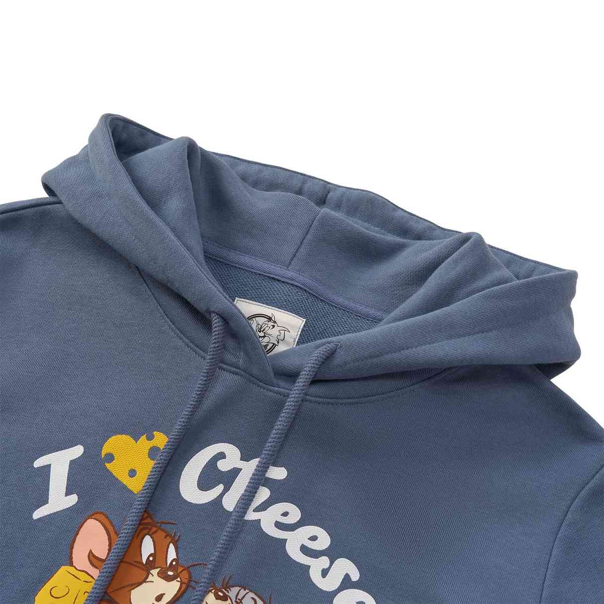 Women’s French Terry Long Sleeve Crew Neck Hoodie – Tom & Jerry - Blue - Giordano