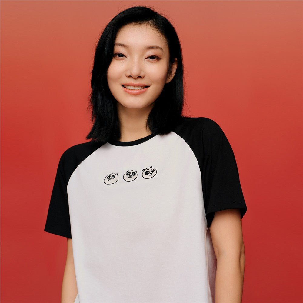 Women's Kung Fu Panda Cotton Jersey Crew Neck Short Sleeve Print Tee - Giordano