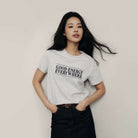 Women's Loose Fit Graphic Print Tee | Korea Collection - Grey - Giordano