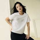 Women's Loose Fit Graphic Print Tee | Korea Collection - White - Giordano