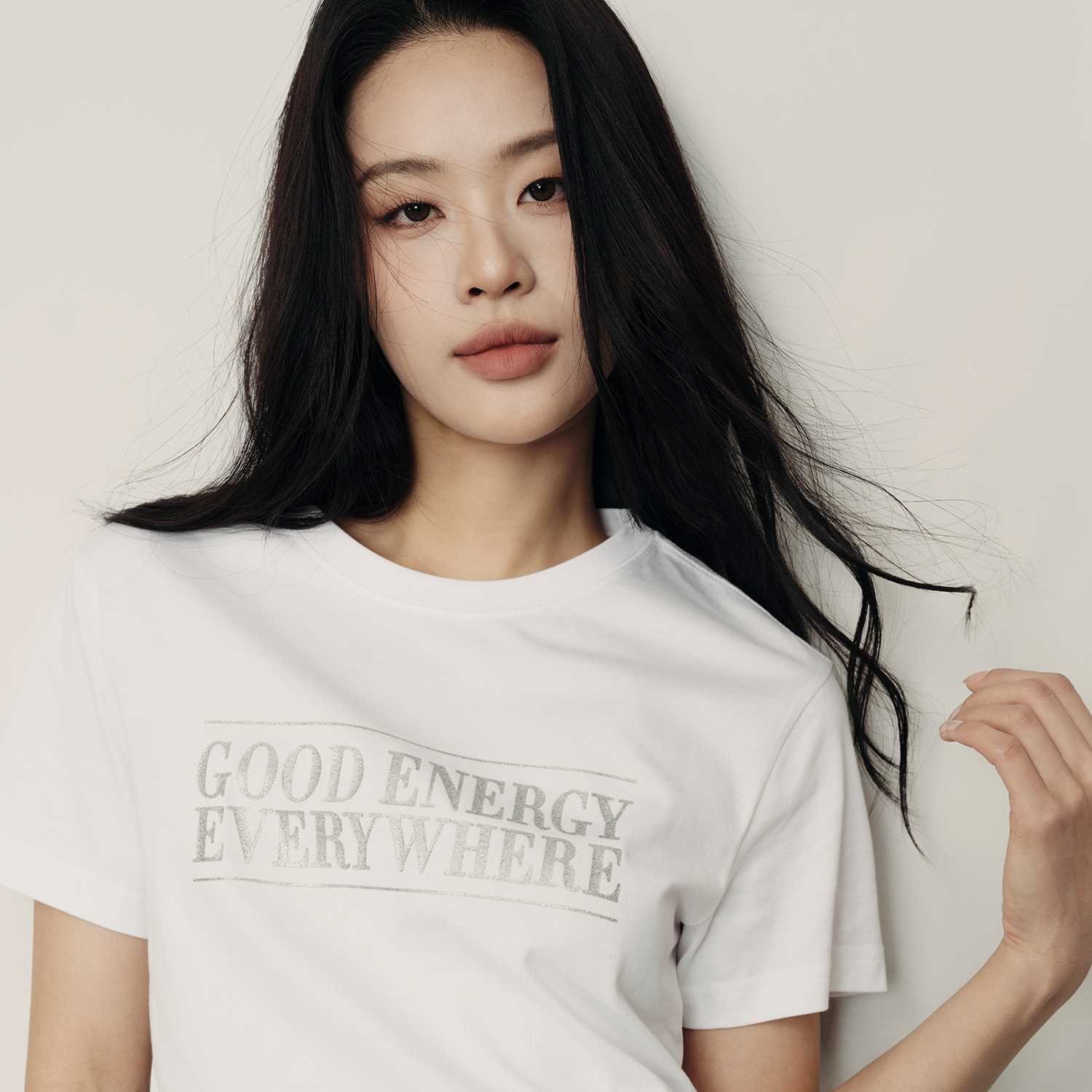 Women's Loose Fit Graphic Print Tee | Korea Collection - White - Giordano