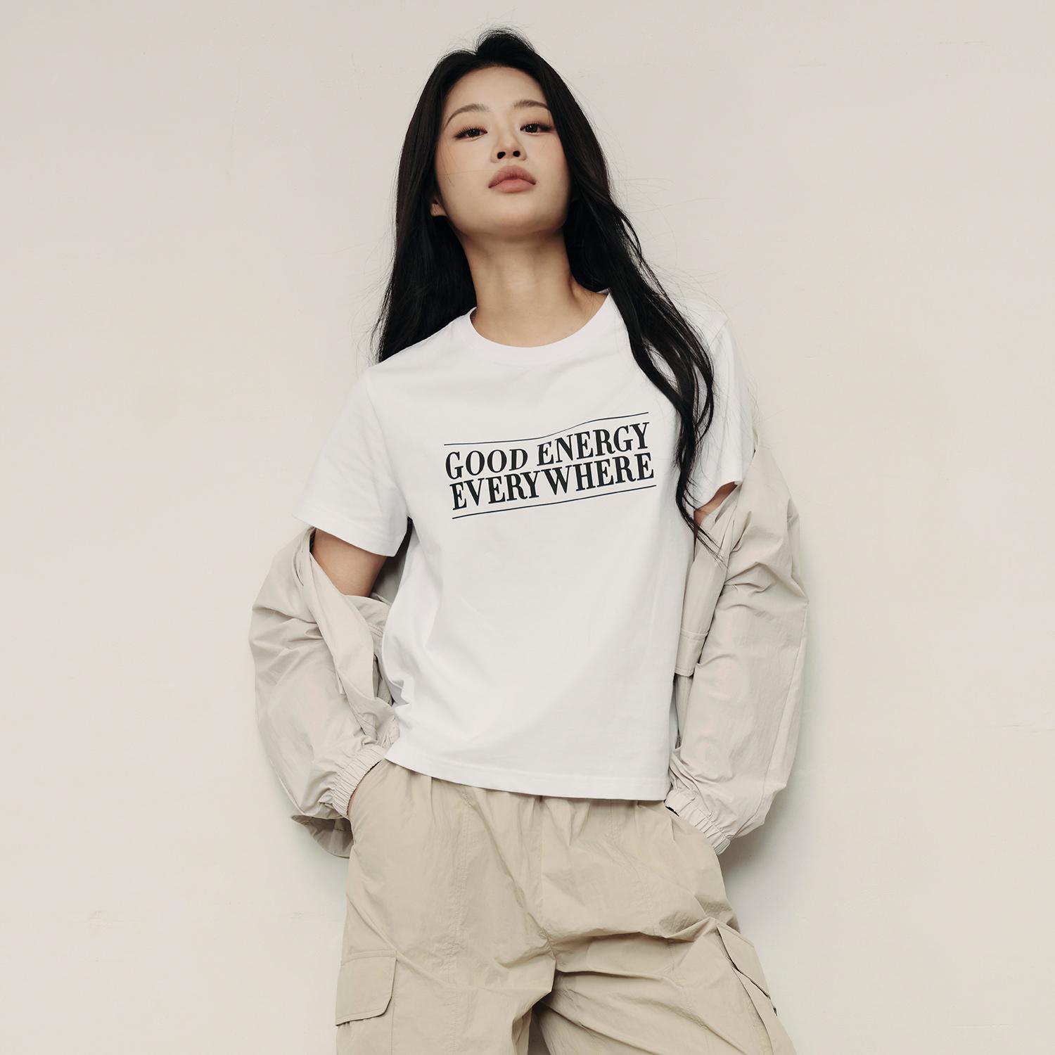 Women's Loose Fit Graphic Print Tee | Korea Collection - White - Giordano